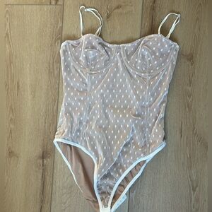 White fox boutique corset bodysuit